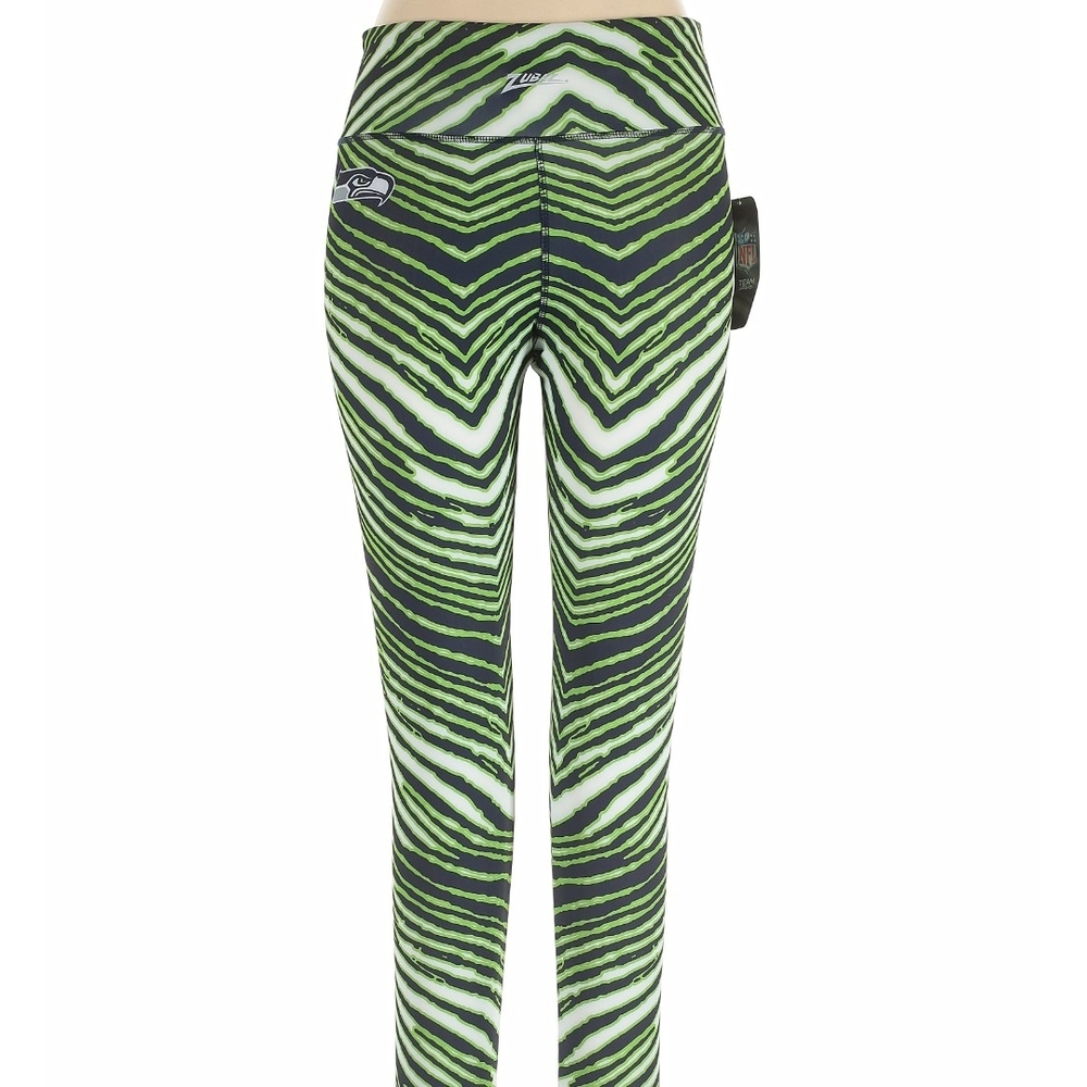 Zubaz NFL Seattle Seahawks Women's Basic Zebra Print Legging